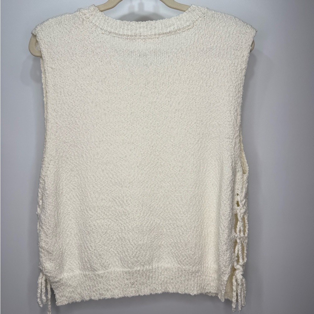 miami Cream Knit Top Size Large - Picture 5 of 8